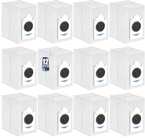 LOOHAOC Lot de 12 Sacs d'aspirateur Compatible avec Deebot T30S combo/X2 combo,Sac de collecte de poussière de grande capacité de 2.9L(Non Applicable au T30)