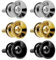 Gitarrengurt Knöpfe Metallende Gitarrengurt Endknopf mit Befestigungsschrauben Gitarrengurtknopf Metall Endpin für Gitarre Ukulele Bass 6 Pack(Gold, Silber, Schwarz)