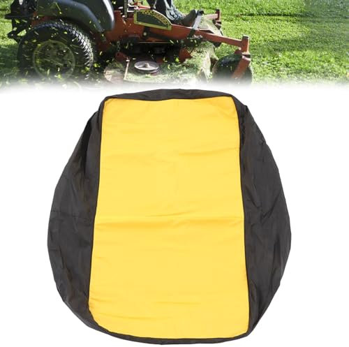 Aufsitzrasenmähersitz, wetterfester Luxus-Aufsitzrasenmäher-Sitzbezug mit 3 Taschen, 38,1 cm, Gelb