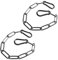 2Pcs Gate Chain Lock, 20inch Stainless Steel Gate Chain Lock with Both-Ended Carabiners, Chain Link Gate Latches for Fence Gate, Garage Doors, Bicycle Security Lock (Black)