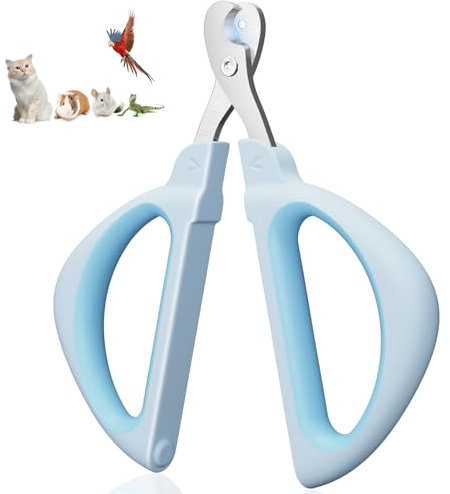 Euqvunn Coupe Griffes Chat, Professionnel Coupe Ongle Chat, avec Sécurité Positionnement Trou, Coupe Griffe Lapin Pour Chatons, Lapins, Cobayes, Oiseaux, Chiots, Et Petits Animaux (Bleu)