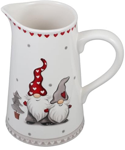 MAGICLULU 1 Bouteille D'Eau Froide Pichet À Eau Pichet À Lait De Noël Bouilloire Gnome Bouteille D'Eau En Paille Pichet De Sous Vide Avec Couvercle Tasses De Noël
