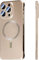 FAOMSEBS for iPhone 16 Pro Case MagSafe, with Camera Lens Protector (Bare Metal Feel) [Strong Magnetic] [Slim Borderless] Shockproof Case for iPhone 16 Pro Phone Case, MagSafe Cover 6.3'', 2024 Gold