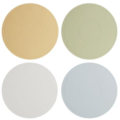 Topfuntersetzer Hitzebeständig, 4er-Set Topfuntersetzer Silikon Topfuntersetzer Kork Pfannenschoner Silikon Multifunktionales Rundes Rutschfestes Pfannenmatten-Set