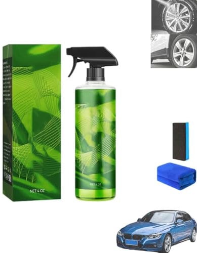 Spray detergente per pneumatici auto Clean & Care, detergente per cerchi tutto in uno, potente smacchiatore d'acqua per auto, il miglior spray lucidante per pneumatici (1PCS)