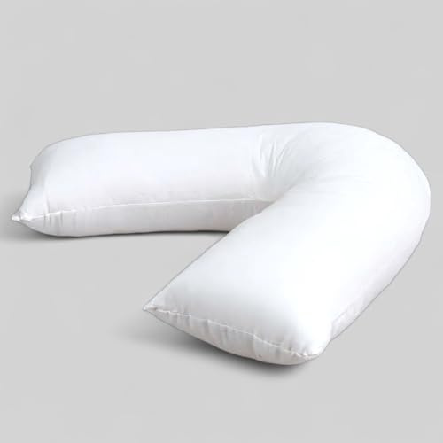 vingardium leviosa VL V Pillow with Pillowcase – Orthopedic V Shaped Pillows for Adults, Triangle Pillow for Neck, Back & Maternity Support (white, v pillow only)