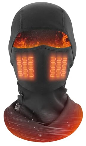Warme Kapuzenschalmütze | Beheizter Sturmhaubenschal | Bequeme warme Heizmütze für Motorradfahren, Damen und Herren, Mütze, kalter Nacken, Reitmütze, Jagd, elektrische Ausrüstung, Outdoor, Radfahren,
