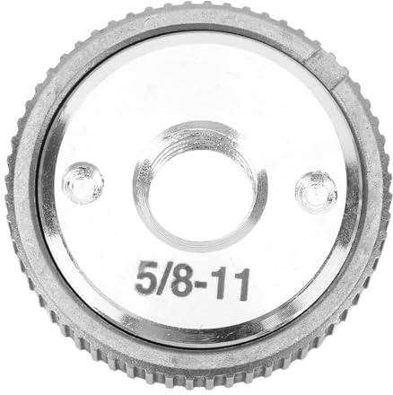 Angle Grinder Pressure Plate and Quick Release Locking Nut Attachment - 5/8-11 Thread - 50 mm Diameter Alloy Steel Gear for Polishing Machines and Grinders - Silver