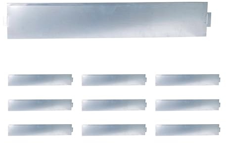 Relaxdays Rasenkante, 10er Set, HxB: 18 x 100 cm, Stahl, Flexible Beeteinfassung, Umrandung für Beet & Rasen, Silber