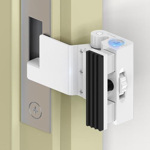 SecureLatch Portable Door Lock for Travel, White, 1PC | Hotel Door Lock, No Drilling, Reinforcement Lock, For Flat, Home, Apartment, Dormitories, Bedroom