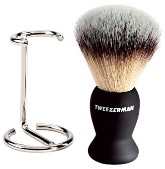 TWEEZERMAN Studio Collection TWEEZERMAN Studio Collection G.E.A.R Deluxe Rasierpinsel Pinselhalter Mann Bart 58800-018-0 1er Pack(1 x 1 Stück)