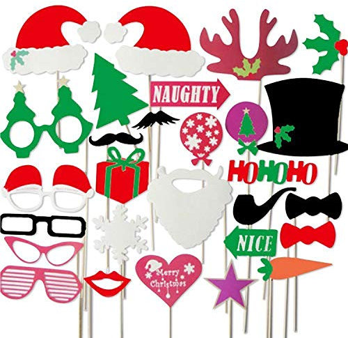 New 27 Party Christmas selfie props Photo Booth Moustache Birthday Engagement Wedding Funny