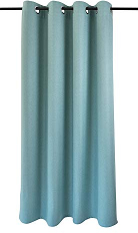 Kutti Vorhang Gardine Thermo Ösenschal Dimout türkis Blickdicht Verdunkelung Breite 140 cm x Höhe 245 cm (1 Stück)