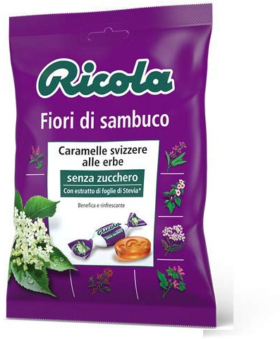Ricola Fiori di Sambuco bonbon ältere Blumen erfrischend ohne zucker 70g