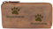 Greenburry Damen-Geldbörse PERSONALISIERT Wunschnamen mit Hunde-Motiv verschiedener Rassen, 19x10x2,5 cm, Braun (Pfoten)