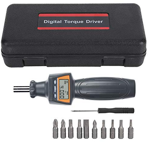 Digital Torque Screwdriver, Adjustable Digital Torsion Driver, with 10Pcs Screwdriver Bits Set, Electronic Dynamometer Wrenches, 0.4-4N.m