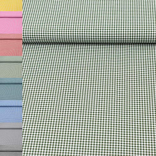 MAGAM-Stoffe Mona Vichy-Karo klein Baumwollstoff Oeko-Tex Meterware 50cm (10. Dunkelgrün)