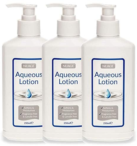 Nuage Moisturising Aqueous Lotion Pump Dispenser 250ml, Pack of 3