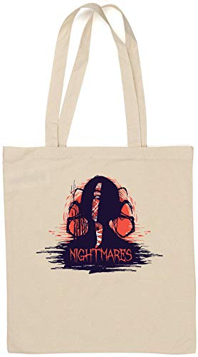 Nightmares Red Moon Horror Einkaufstasche aus natürlicher Baumwolle
