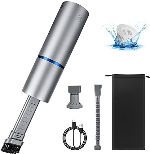 MOSRACY Auto Handstaubsauger, 6800PA Akku Handsauger Kabellos 85W Mini Staubsauger mit 2 Waschbarer HEPA-Filters für Car, Küche,Wohnung Sreinigung und Adsorption von Tierhaare (Schwarz)