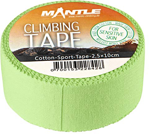 Mantle Fingertape 2,5cm x 10m 1 Rolle grün Klettern Bouldern Kampfsport Volleyball Handball Basketball Kraftsport Sporttape