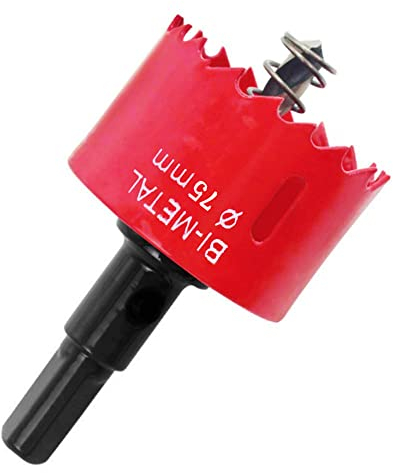 Houdao Lochsäge 75mm Lochbohrer Holz Bimetall M42 HSS mit Sechskant-Schaft und Zentrierenden Lochkreissäge Set für Metall Eisen Aluminium Holz Trockenbau Rohr Kunststoff Faserplatten
