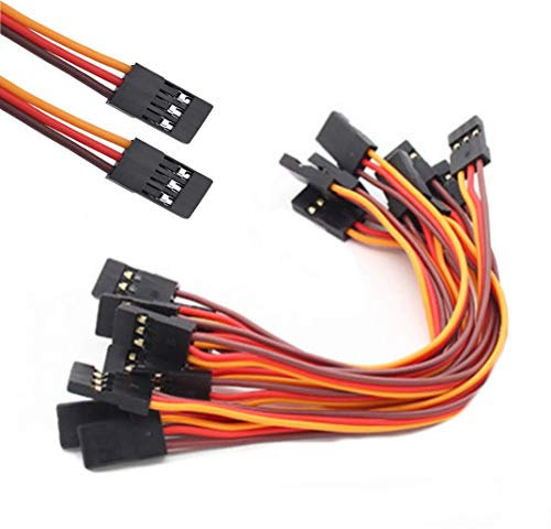 5 Stück 50cm Servo Patch Verlängerung JR Futaba Robbe Hitec Kompatibel Male Stecker auf Stecker Servokabel Patchkabel 26AWG für Empfänger Gyro Modellbau