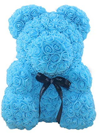 Hamaio - Orso rosa artificiale con orsacchiotto, 25 cm, orso rosa finto, in schiuma rosa romantica, orso per compleanno, Natale, San