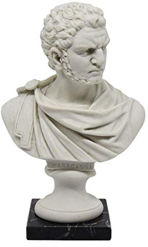 Made in Italy - Collectible Artistic Statue Handmade Marble - Roman Emperors - History of Rome - Bust of Caracalla
