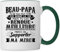 Spreadshirt Beau Papa Bonus Père Rendu La Vie Meilleure Merci Fête des Pères Mug Bicolore, taille unique, blanc/vert foncé