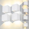 CANMEIJIA 12W White Outdoor LED Wall Lights, Waterproof IP65 Indoor Outside Wall Lighting Adjustable Beam Aluminum Wall Lamp 3000K Warm Light for Garden Courtyard Bedroom Living Room(4 Packs)