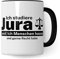 Jura Studium Tasse lustig, Geschenk für Jurastudenten Kaffeebecher, Rechtswissenschaften Student Studentin Geschenkidee Anwalt Anwältin Kaffeetasse