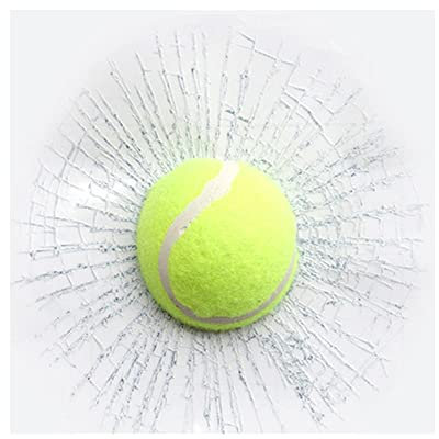 ROSETOR 1 x 3D-Prank Tricky Broken Glass Sticker Auto Fenster Ball Hits Selbstklebende lustige Autoaufkleber (STYLE2)