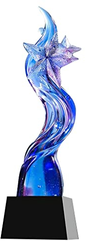 PHSP Trophies, Medals Awards High-end glass trophy Creative lettering crystal trophy Commemorative trophy for business event ceremony Awards competition trophy Home Decorations Trophies