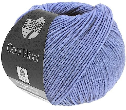 LANA GROSSA Cool Wool Uni | Extrafeine Merinowolle waschmaschinenfest und filzfrei | Handstrickgarn aus 100% Schurwolle (Merino extrafein) | 50g Wolle zum Stricken & Häkeln | 160m Garn FB 2097