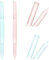 Sibba 2 Stück Glas Nagelhautschieber Nagelhautentferner Werkzeug Doppelseitiger Nagelhauttrimmer Maniküre-Stick professionelles Präzisionsfeilen abrasive Oberfläche Nagelstudios Set Frauen (Blau Pink)