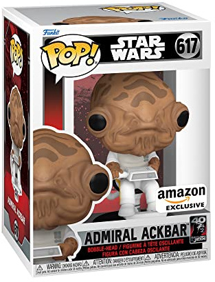 Funko POP! Star Wars: Admiral Ackbar - 1/6 Odds for Rare Chase Variantair - Amazon Exclusive - Collectable Vinyl Figure - Gift Idea - Official Merchandise - Toys for Kids & Adults - Movies Fans