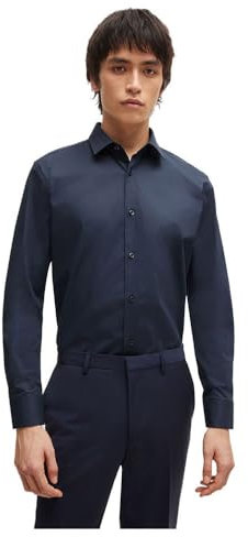 HUGO Men's Elisha02 Shirt, Navy413, 45