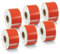 BETCKEY - 6 Rollen Rot Adressetiketten (Groß) Kompatibel mit DYMO 99012(S0722400), 36mm x 89mm, 1560 Farbige Etiketten für LabelWriter 450, 4XL NICHT passend 550 oder 5XL