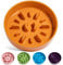 LE TAUCI Ceramic Dog Bowl - Slow Feeder Dog Bowls, Puppy Bowls, Dog Dishes for Small Dogs, Sun Orange