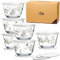 TDN 6 Pack Recipientes de Cristal Para Alimentos, Recipientes de Cristal Para Microondas, Hermeticos Almacenamiento de Alimentos Con Tapas, Aptos para lavavajillas, microondas, horno, Sin BPA, 480ml