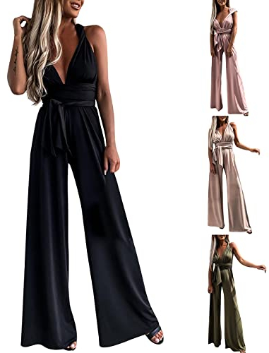 Jumpsuit Damen Sommer, Kreuz Rückenfrei Jumpsuits Für Damen Overall Damen Elegant Jumpsuit Damen Elegant, Jumpsuit Damen Elegant Für Hochzeit Jumpsuit Damen Sexy Jumpsuit Damen, Hosenanzüge Für Damen