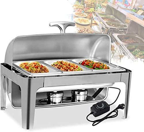 UZOURI 9L Catering Chafing Dish, Calentador de Comida para Buffet, Servidor de Buffet Plato Caliente para Mantiene la Comida del Buffet Caliente, 64 * 43 * 45cm