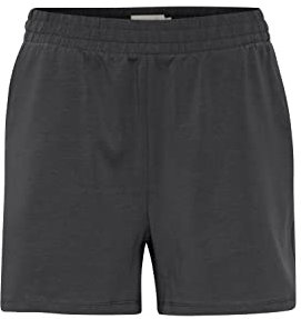 OXMO OXODINE Damen Shorts Kurze Hose mit elastischem Bund Jersey Baumwolle mit Stretch Regular-Fit, Größe:L, Farbe:Black (200451)