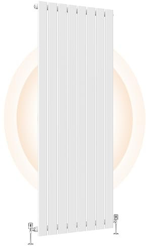 Heilmetz 1600 x 608mm Radiator Vertical Radiator White Column Designer Flat Panel Radiator Modern Heater Central Heating Radiator