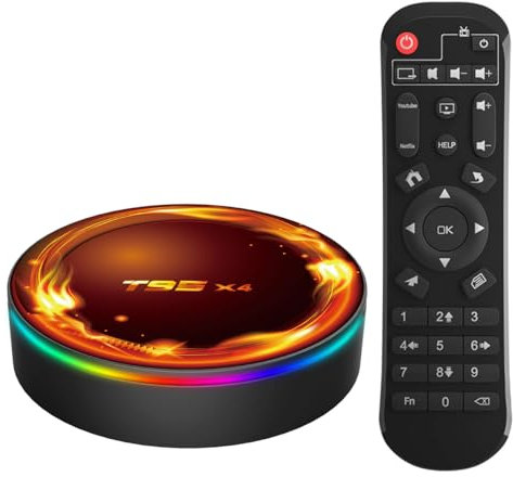 CHROX Boîtier TV Android 11.0, Décodeur T95 X4 4 Go De RAM 64 Go ROM S905W4 Quad Core CPU Mali-G31 MP2 GPU H.265 Décodage 2.4G/5G WiFi 100M DLAN Smart TV Box,4gb+64gb