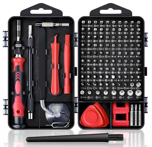 Magnetic Small Screwdriver Set: Topway 122 PCS Mini Screwdriver Repair Tool Kit Computer Screwdriver Kit for Laptop PC MackBook iPhone Joycon PS5 Glasses Electronics