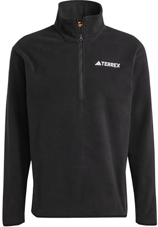 adidas Men's Terrex Multi Essentials Half Zip Fleece Jacket, Black, XXL