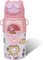 Habib Gruppe Kawaii Cartoon Plastik Trinkflasche für Kinder 500ml, Sicher und BPA-Frei, Auslaufsichere Trinkflasche mit Strohhalmband, Tragbarer Schulbecher für Schule, Abenteuer, Picknick, Blau