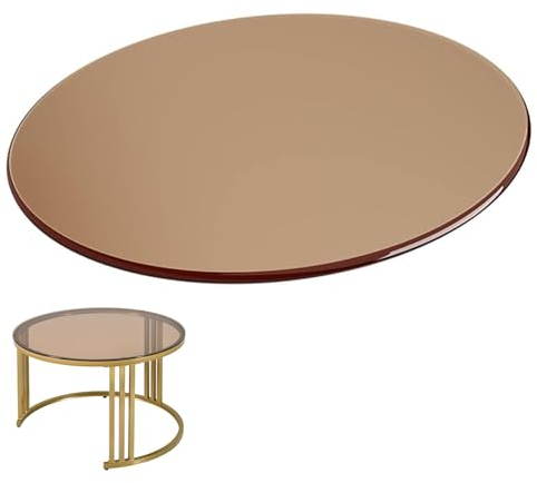 SXKJQER Glasplatte Rund Tisch Sicherheitsglas, Round Glass Panel, Table Top, Tempered Glass DIY Table, Outdoor Glastisch Einfach Zu Säubern, für Esstisch, Couchtisch, Gartentisch (Size : 70CM)